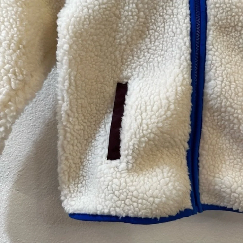 J. Crew Crewcuts‎ Kids Full Zip Sherpa Jacket Ivory Size 4-5Y